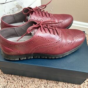 Women’s ZeroGrand Burgundy Leather Oxford Shoes